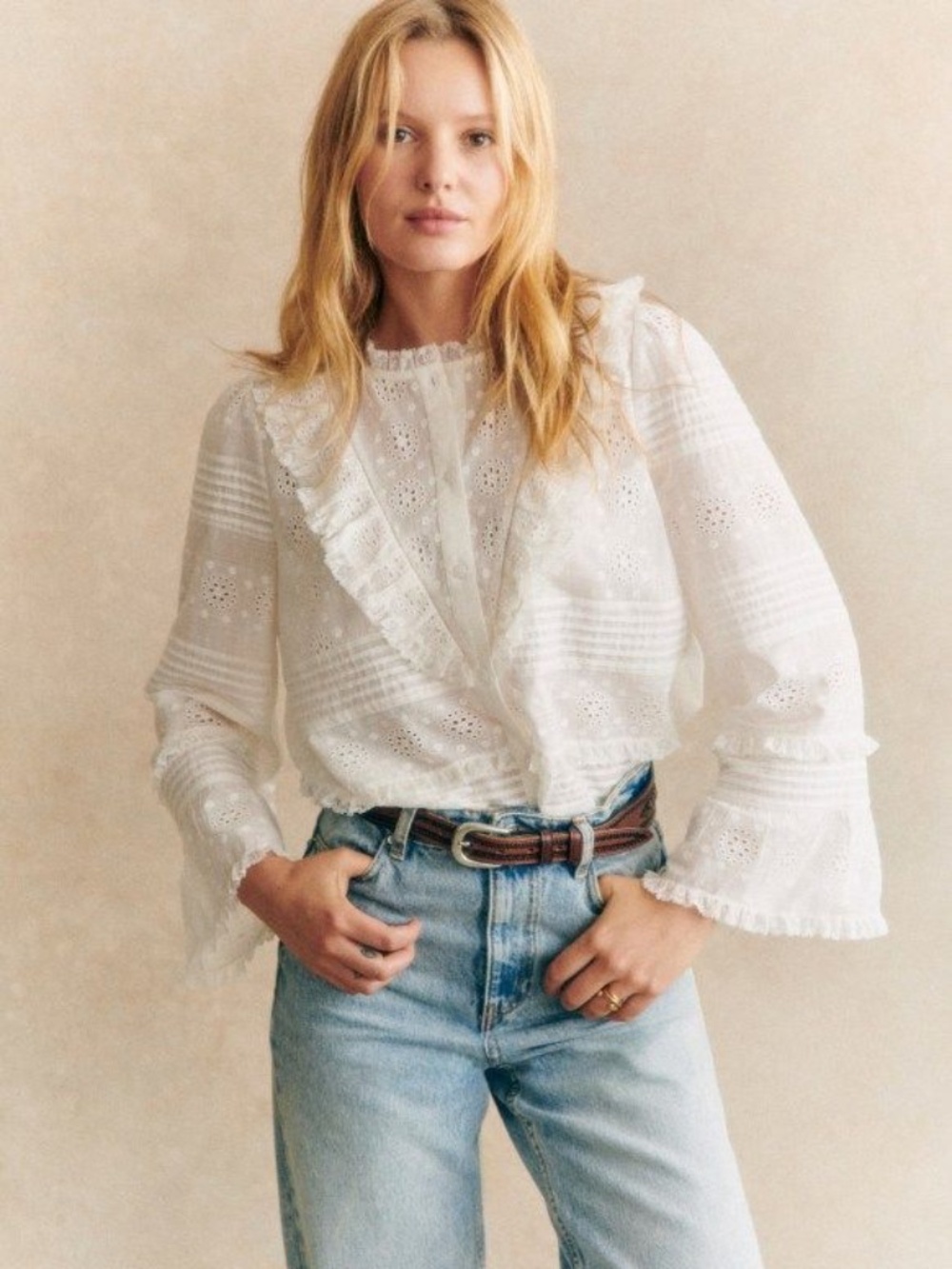 Sezane Nele Ecru Blouse